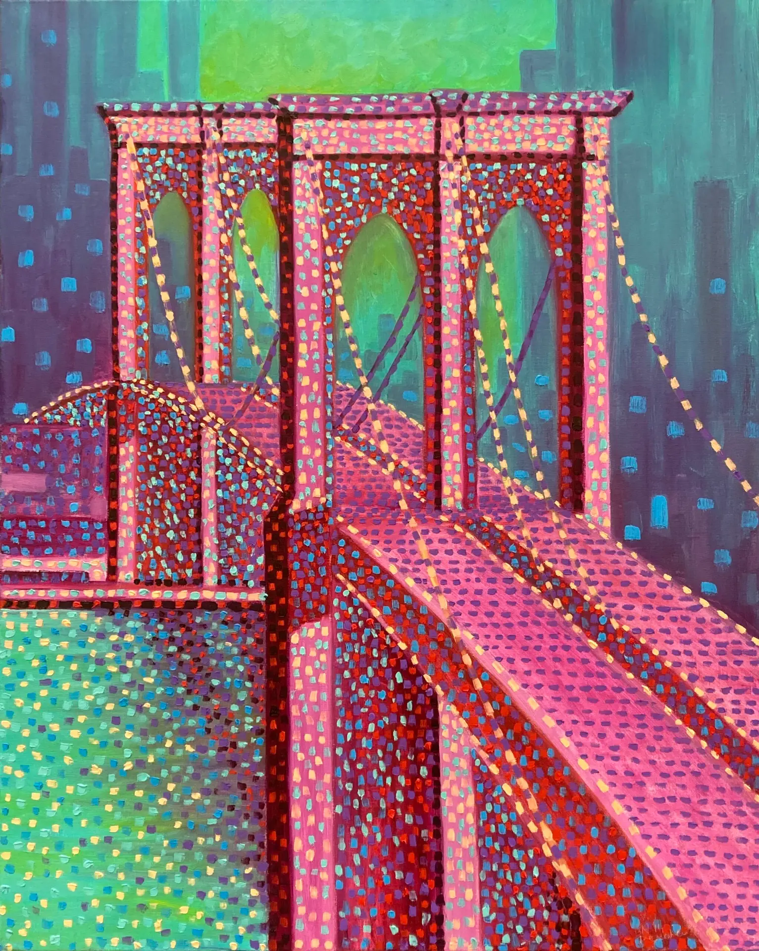 Brooklyn Bridge II, 2014 - olieverf op doek, 100 x 80 cm
