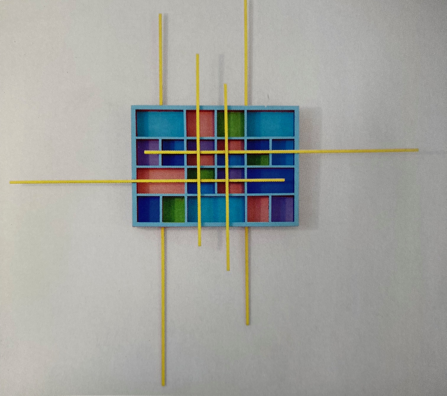 Compositie met geel Nr. 6, 2006 - olieverf op hout, 102 x 110 cm, particuliere collectie