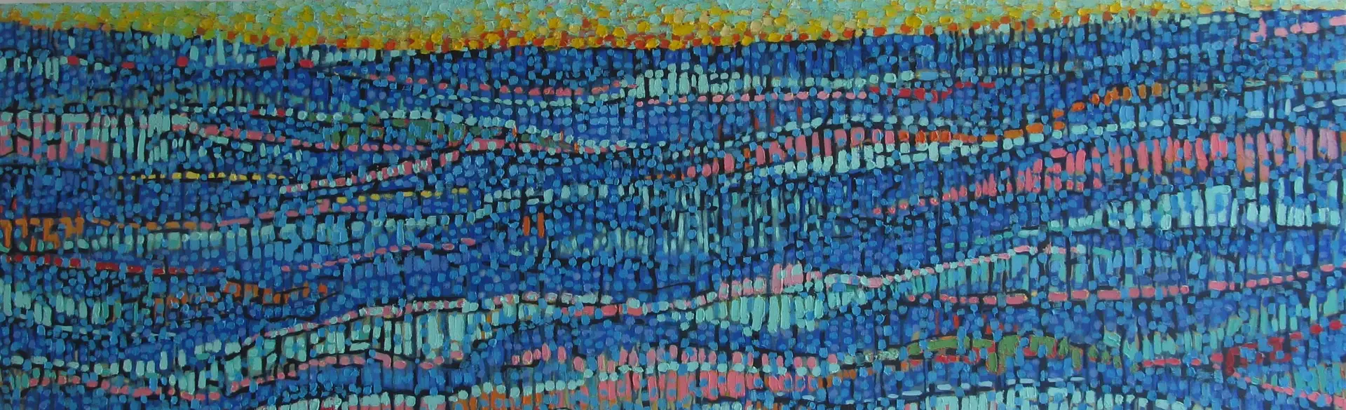 Duinenzee, 2003 - olieverf op doek, 50 x 160 cm, particuliere collectie