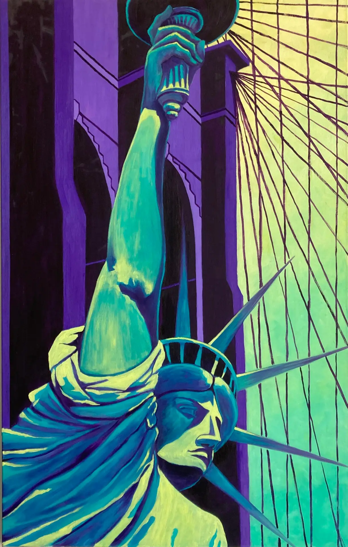 Miss Liberty II, 2014 - olieverf op doek, 150 x 95 cm