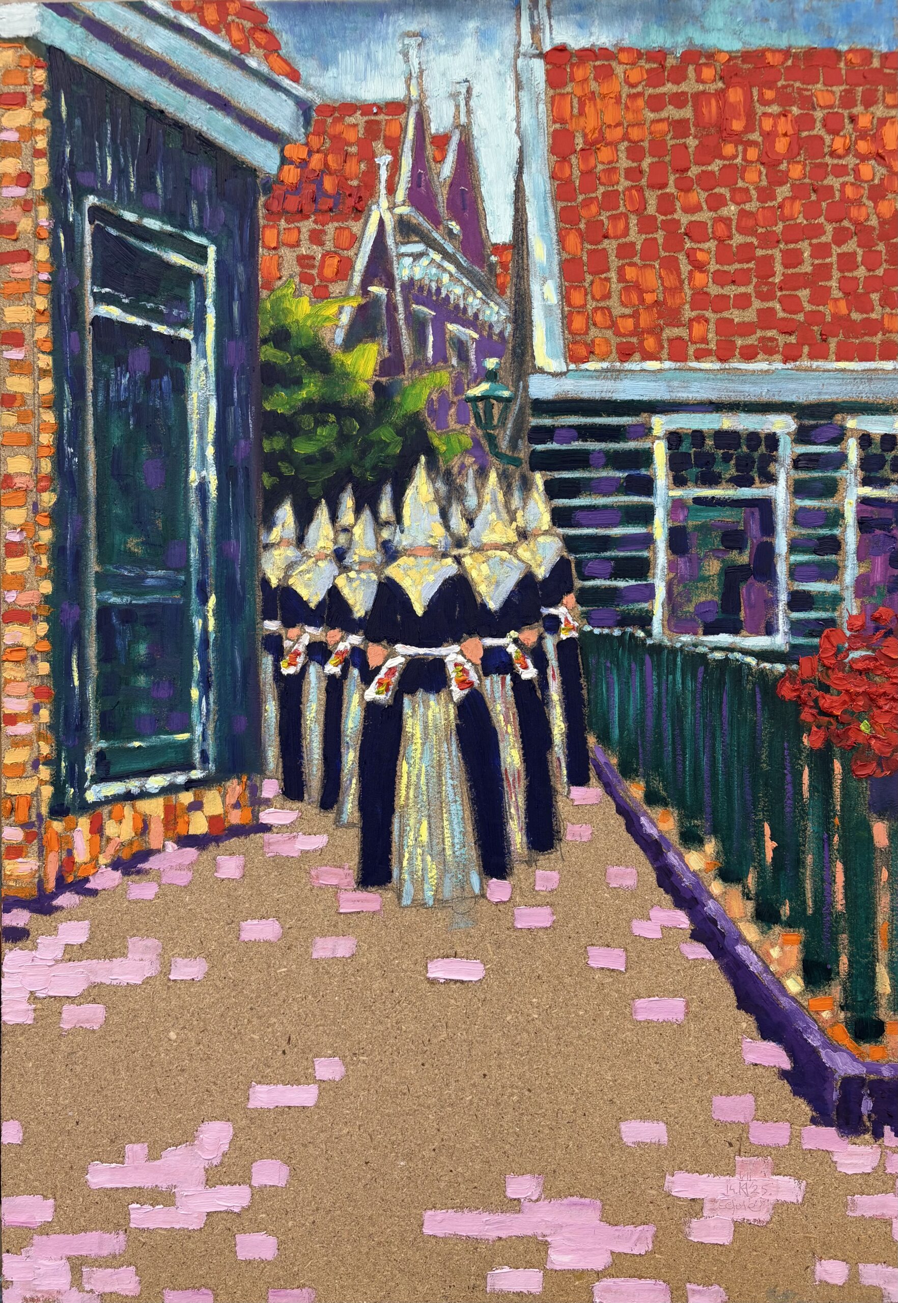 Zondag, 11:33 uur - 2025, olieverf op paneel, 88 x 61 cm