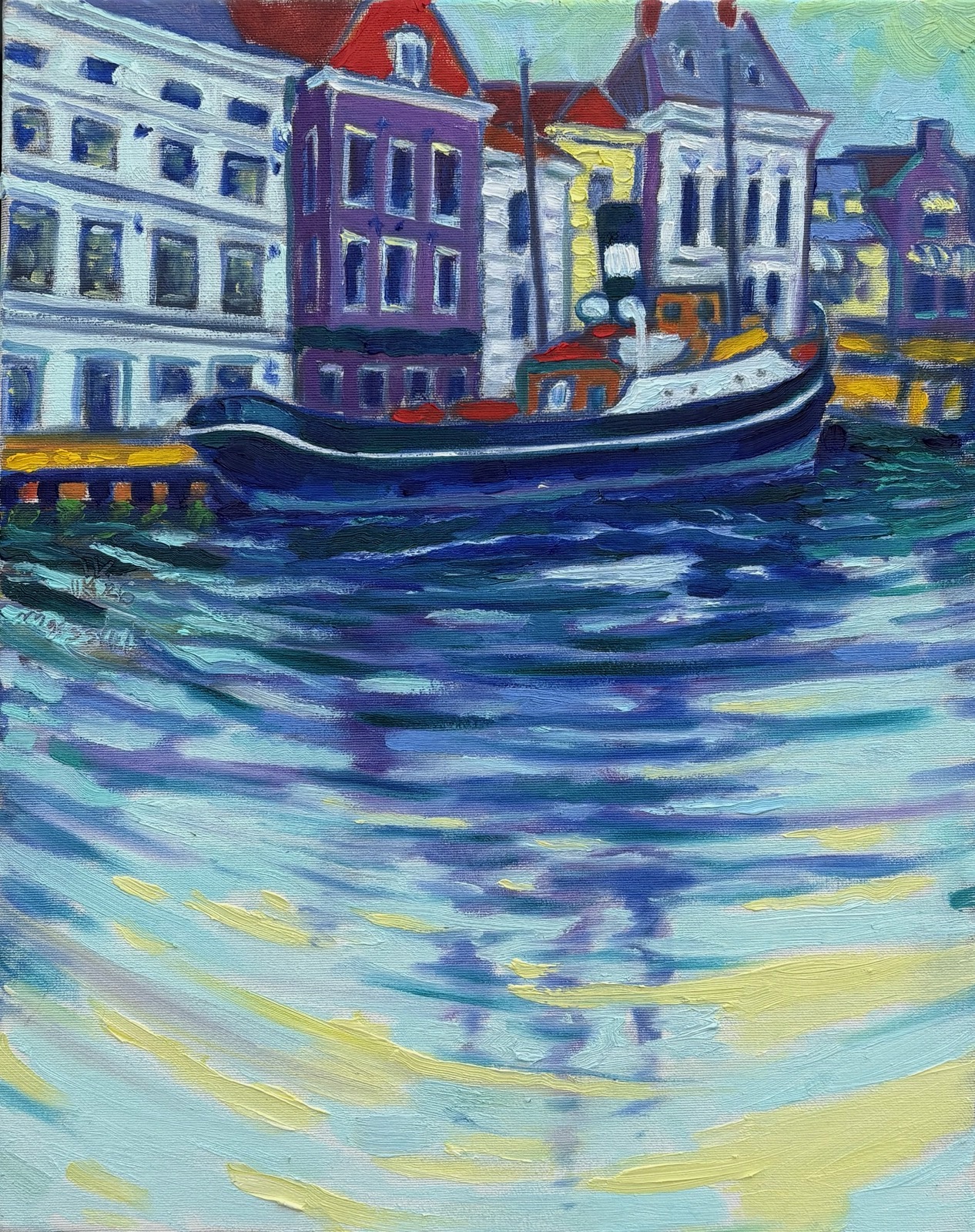 Sleepboot Furie, 2026 - olieverf op doek, 60 x 50 cm