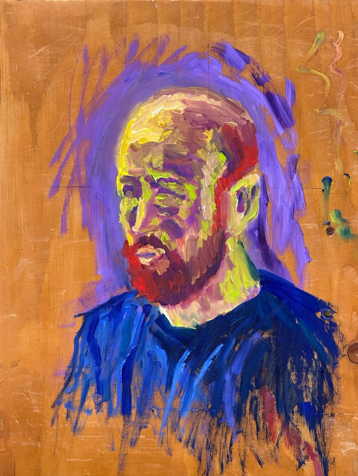 Portretschets III, 2026 - olieverf op paneel