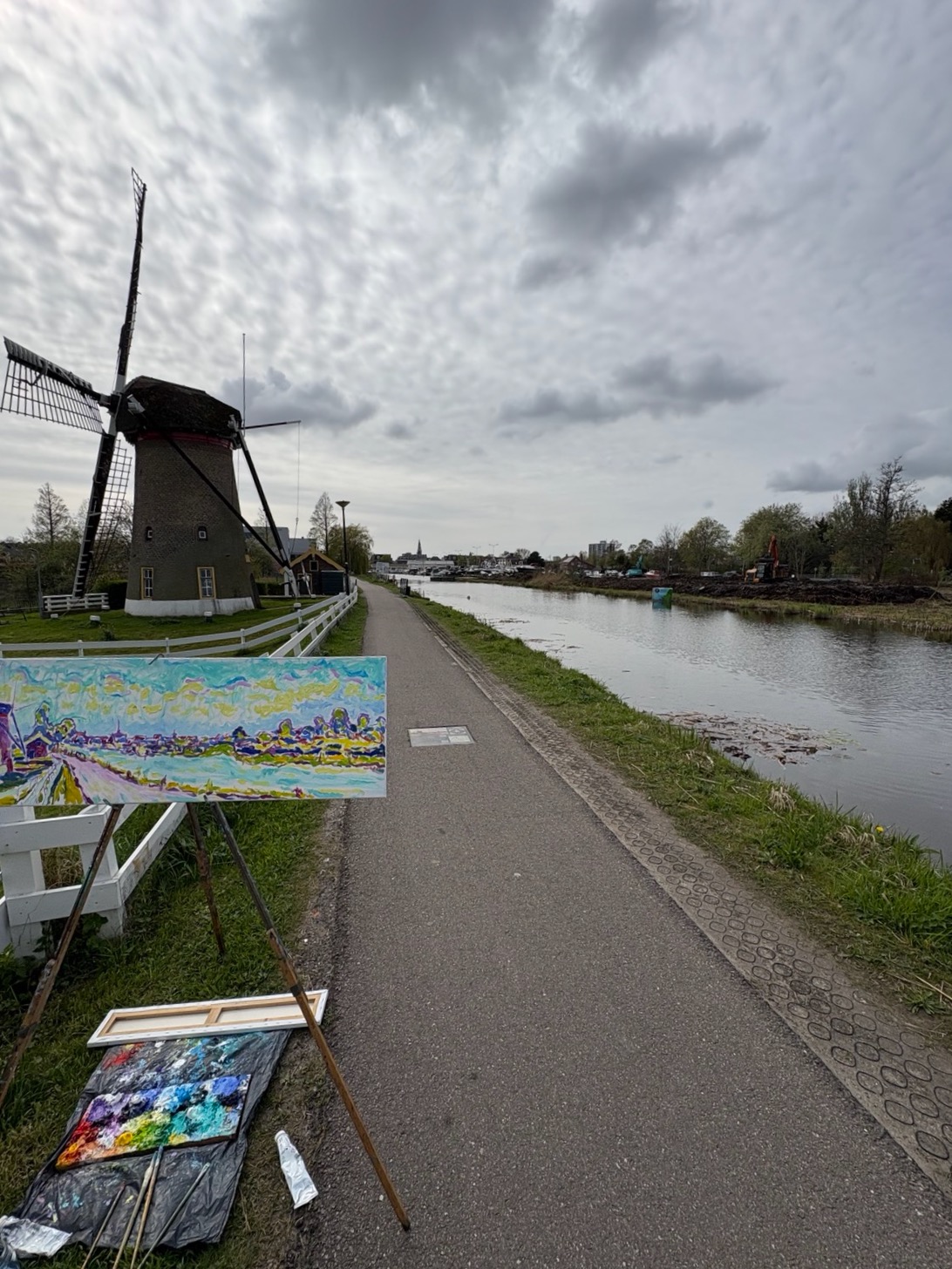 Vaart met Wippersmolen te Maassluis