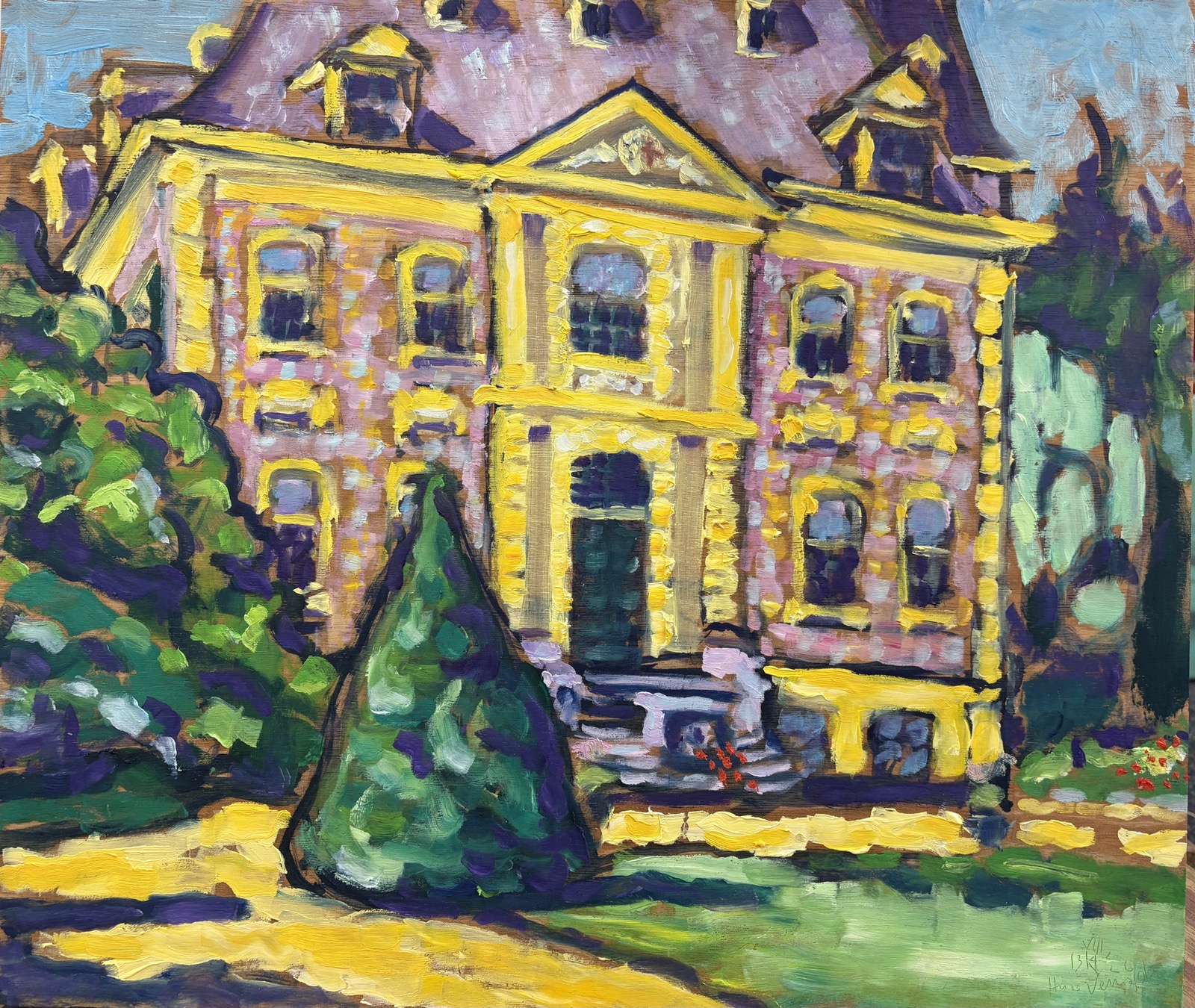 Huis Verwolde, 2026 - olieverf op paneel, 40 x 46 cm