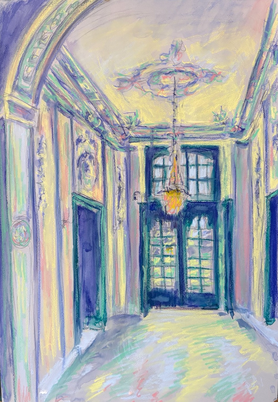 Entrée, 2026 - aquarel op papier, 48 x 33 cm