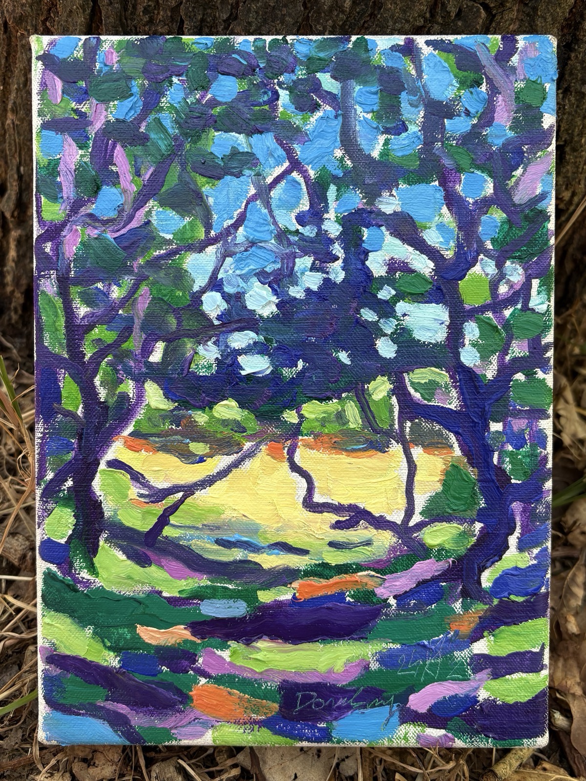 Domburg, 2026 - Doorkijk De Manteling, olieverf op doek, 22 x 16 cm