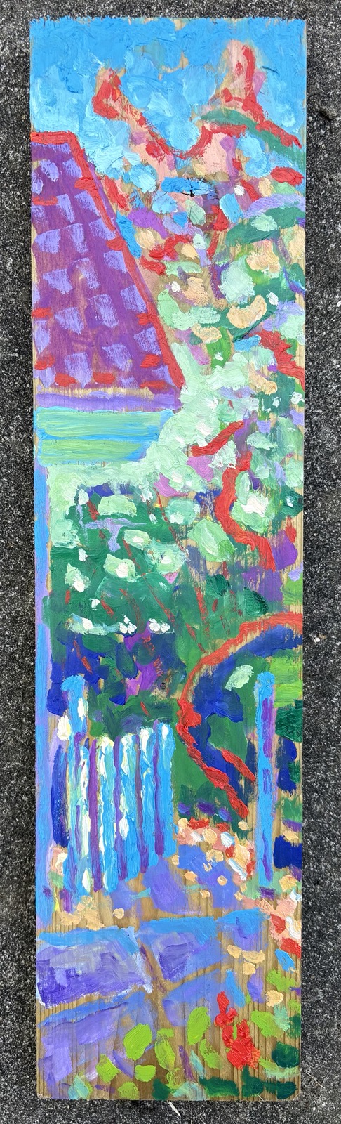 Domburg, 2026 - Belvédère, olieverf op doek, 38.5 x 9.5 cm