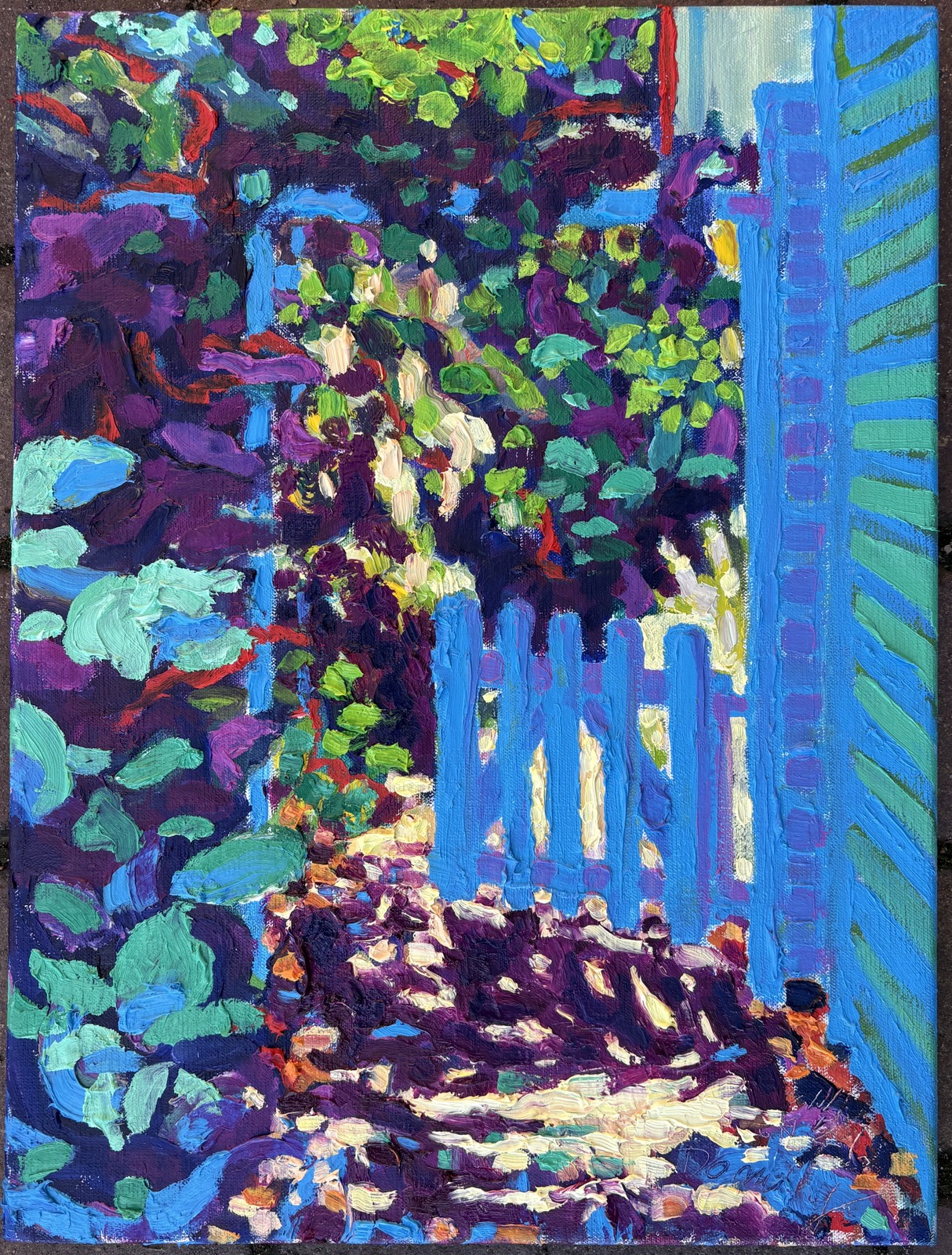 Domburg, 2026 - Het Blauwe Hek, olieverf op doek, 40 x 30 cm