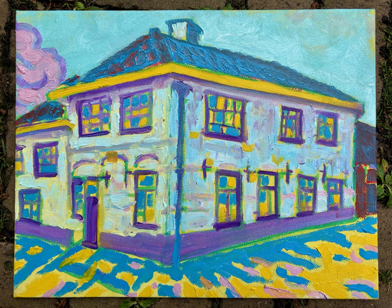 Egmond a/d Hoef, 2026 - Pension Bult, olieverf op doek, 24 x 30 cm