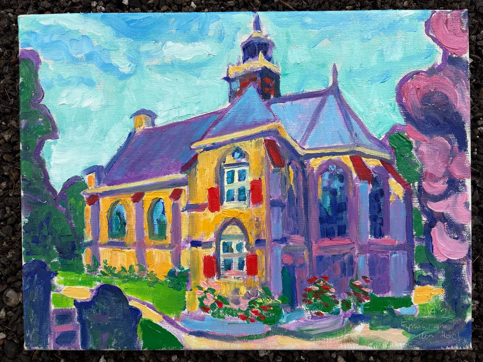 Egmond a/d Hoef, 2026 - Slotkapel, olieverf op doek, 30 x 40 cm