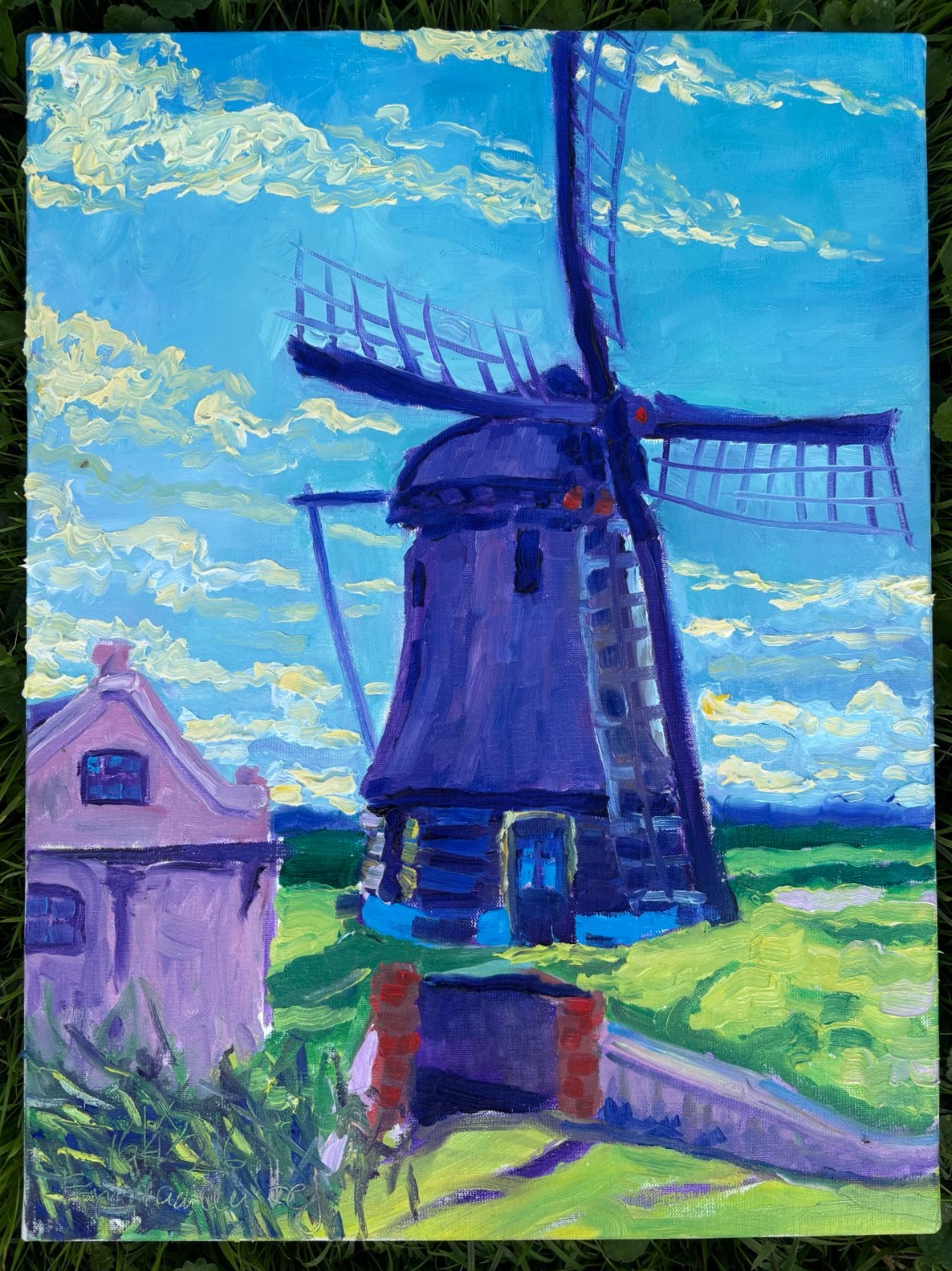 Egmond a/d Hoef, 2026 - Wimmenumer molen, olieverf op doek, 40 x 30 cm